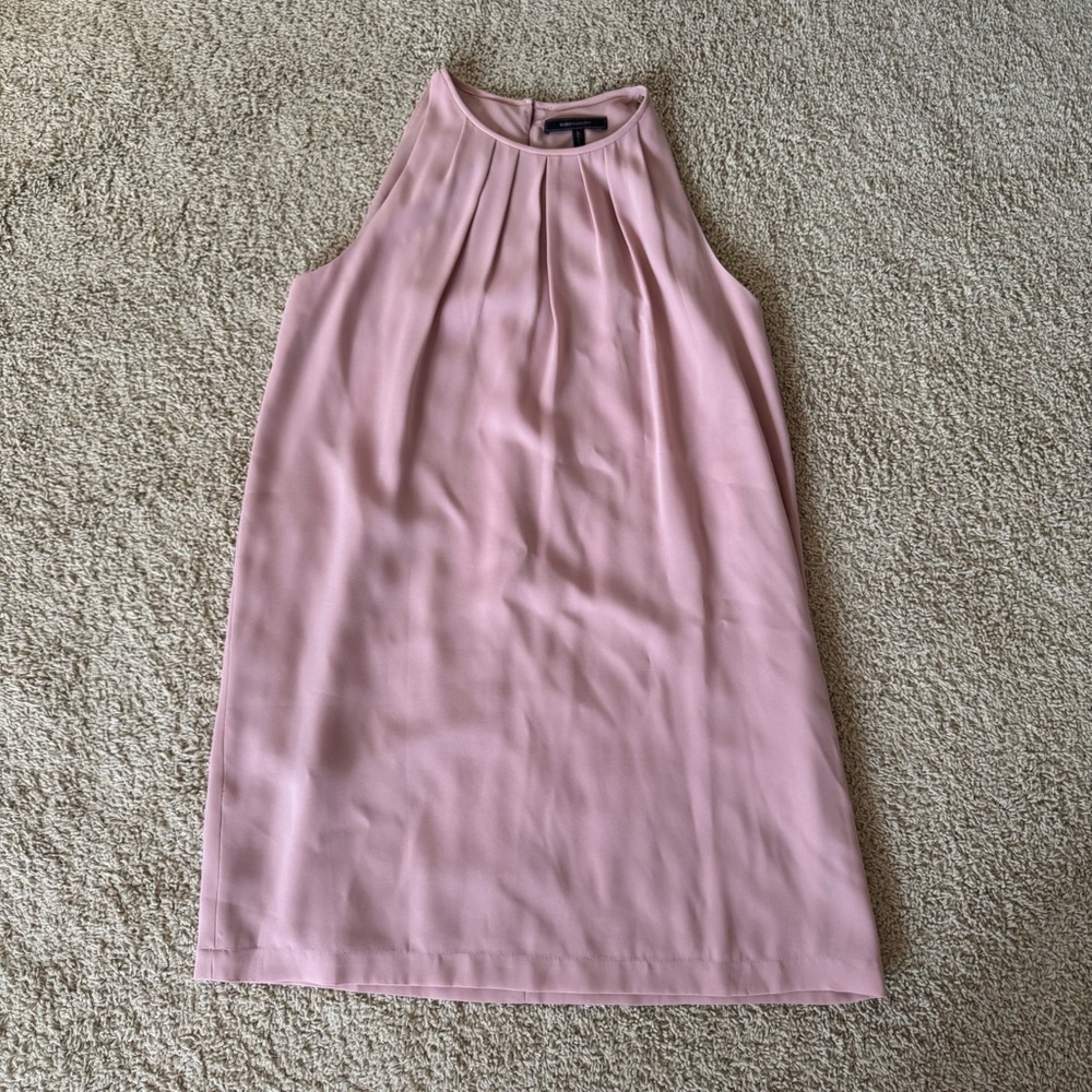 Pink Sleeveless Chiffon Dress